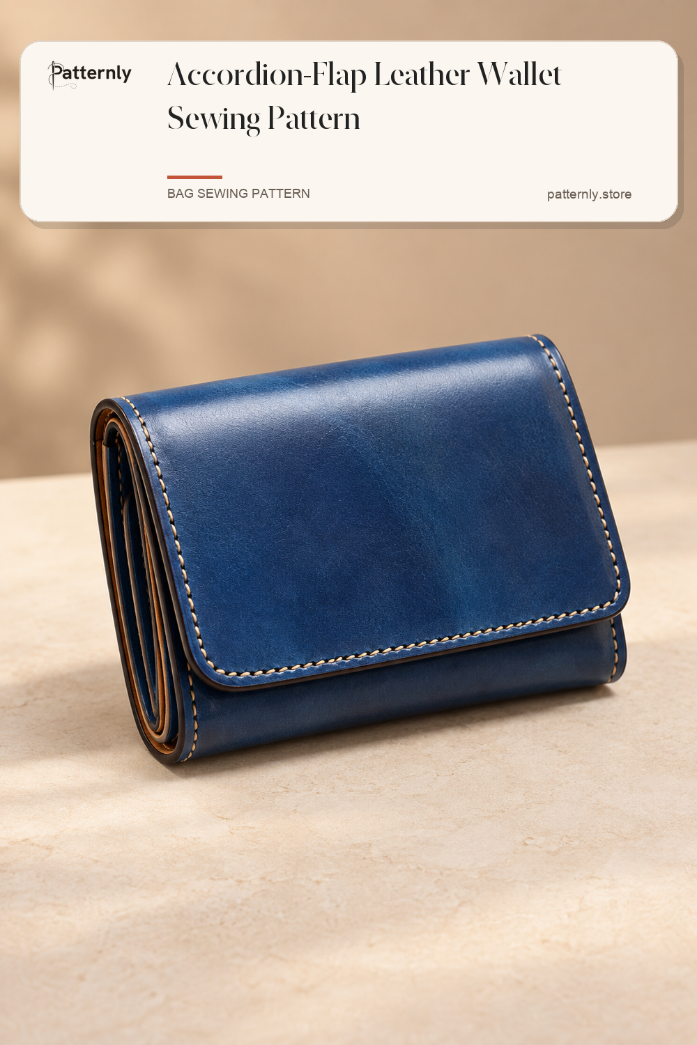 Accordion-Flap Leather Wallet Sewing Pattern cover