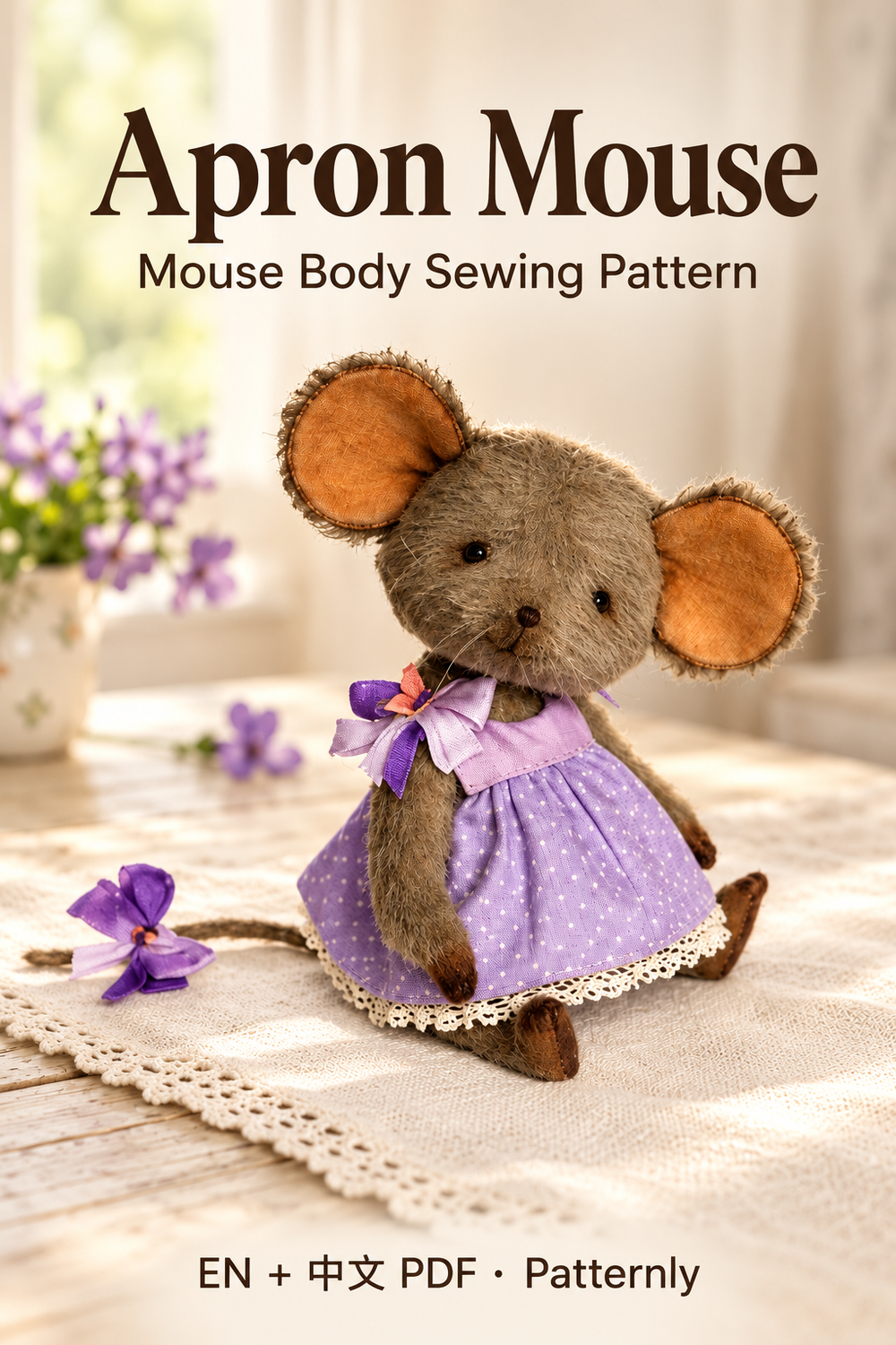 Apron Mouse Sewing Pattern cover