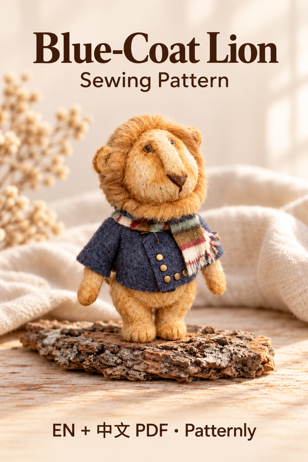 Blue-Coat Lion Sewing Pattern cover