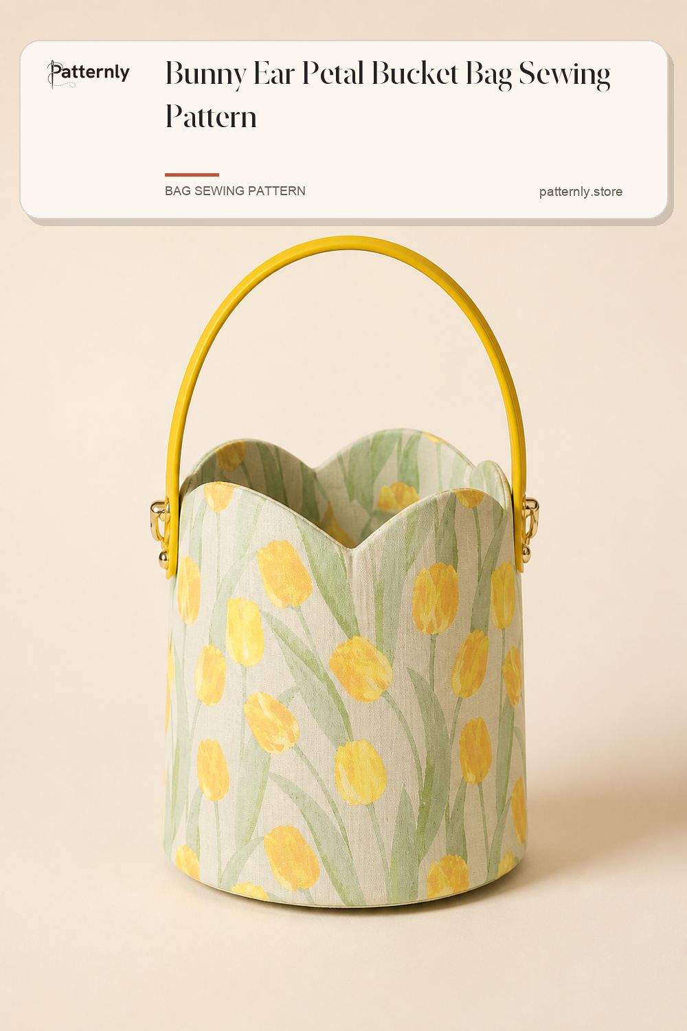 Bunny Ear Petal Bucket Bag Sewing Pattern cover