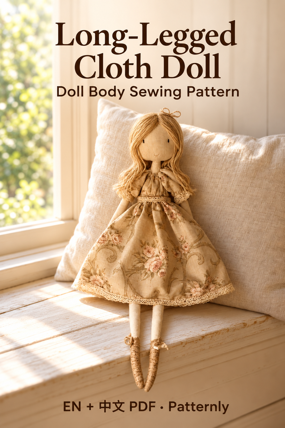Long-Legged Cloth Doll Sewing Pattern cover