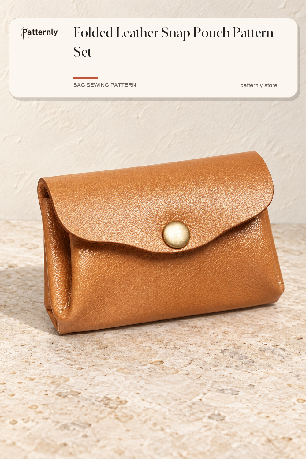 Folded Leather Snap Pouch Pattern Set cover