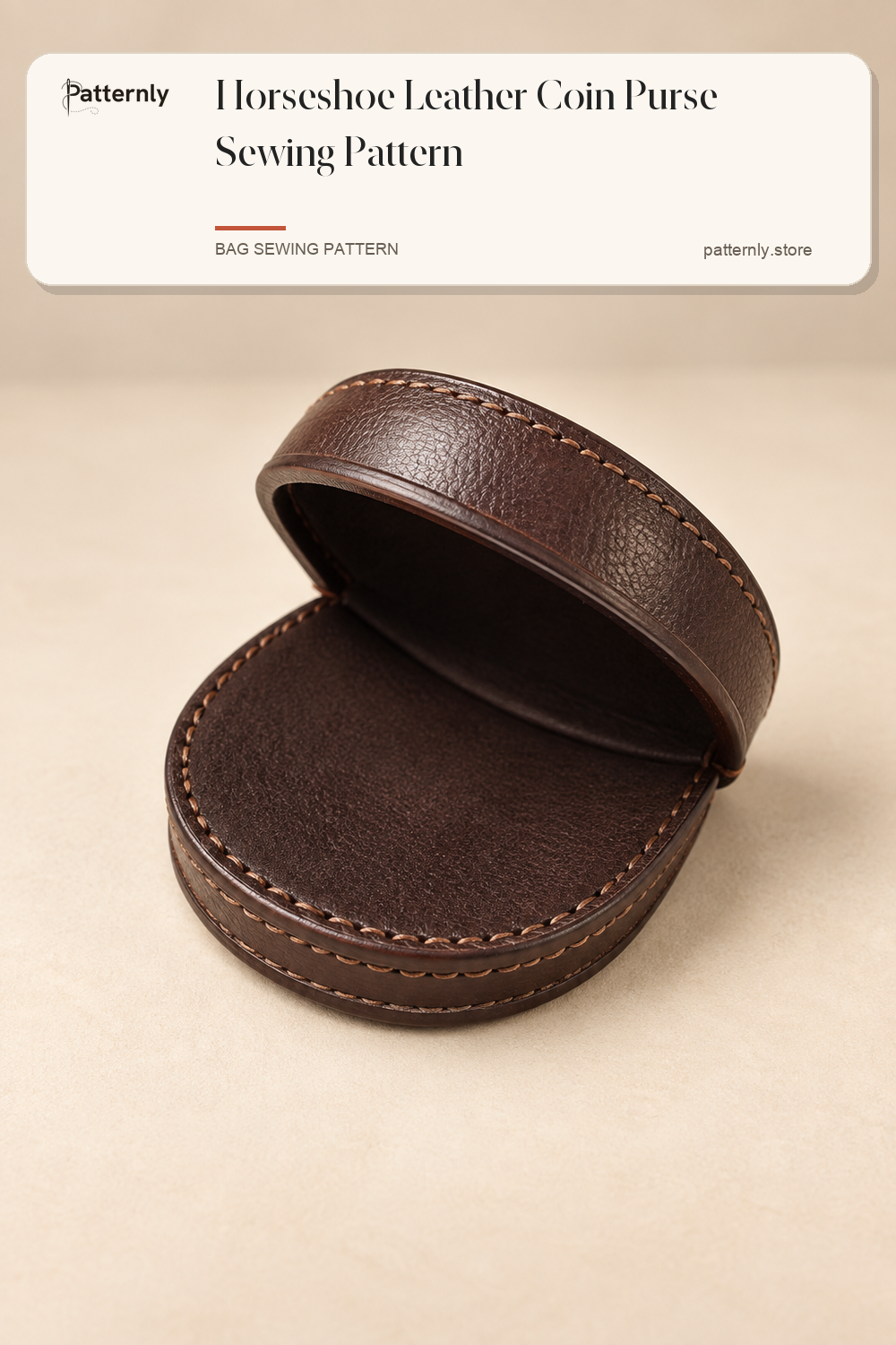 Horseshoe Leather Coin Purse Sewing Pattern cover