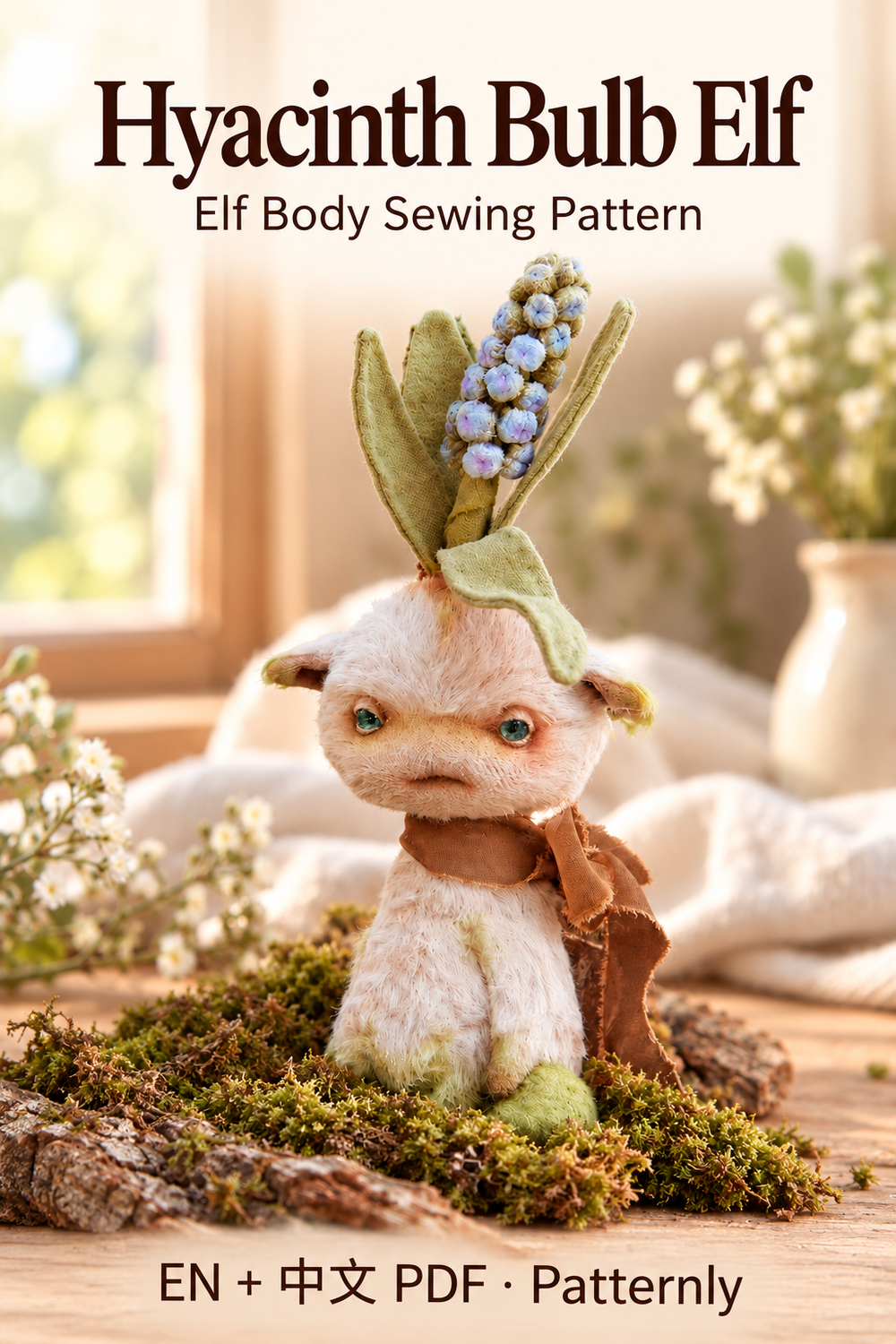 Hyacinth Bulb Elf Sewing Pattern cover
