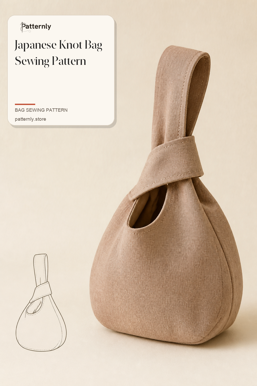 Japanese Knot Bag Sewing Pattern cover