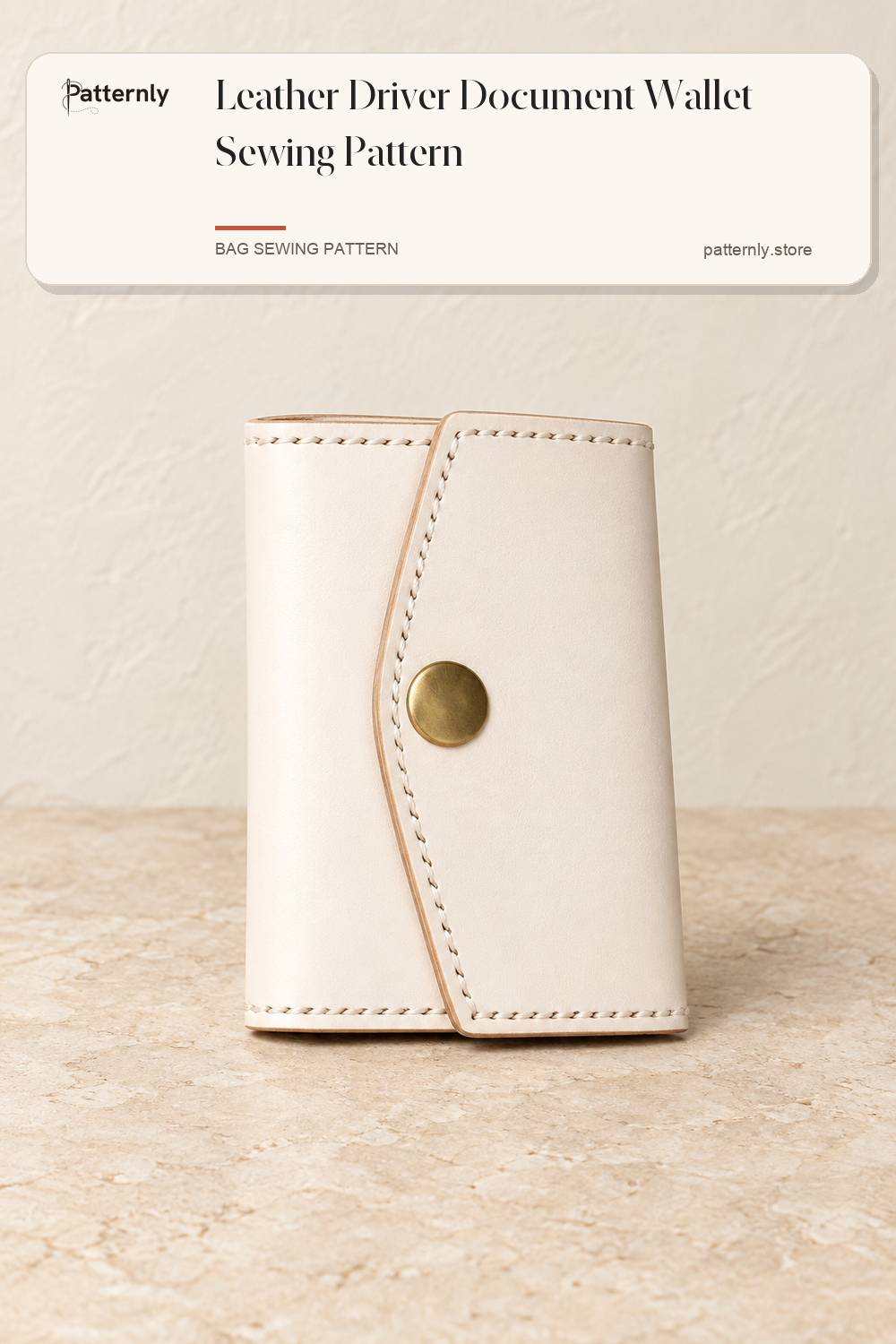 Leather Driver Document Wallet Sewing Pattern cover