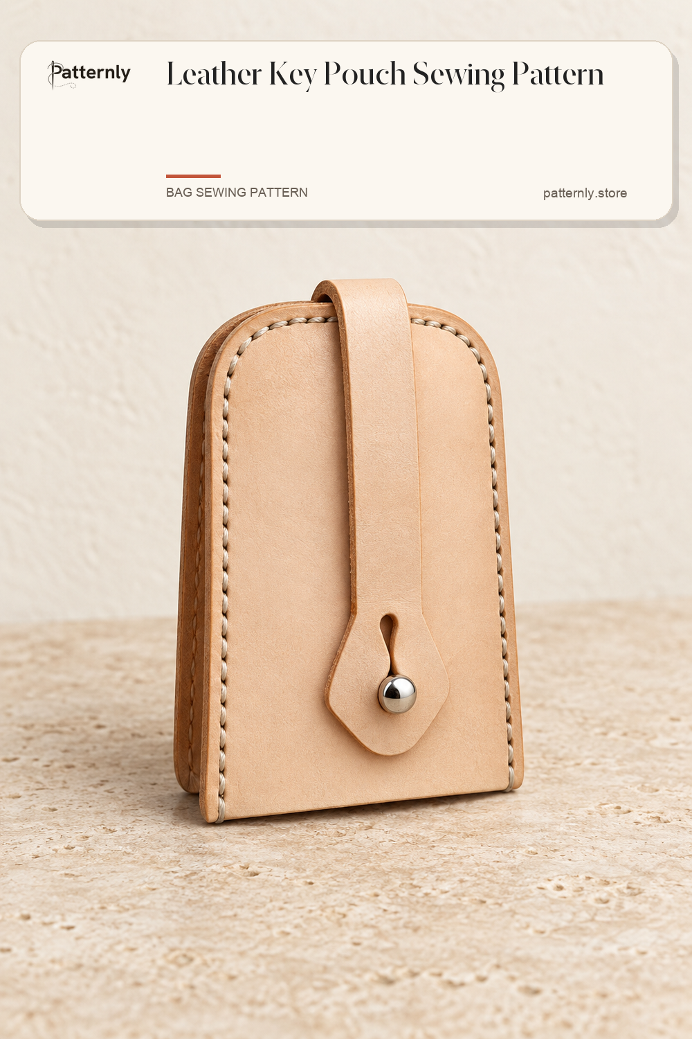 Leather Key Pouch Sewing Pattern cover