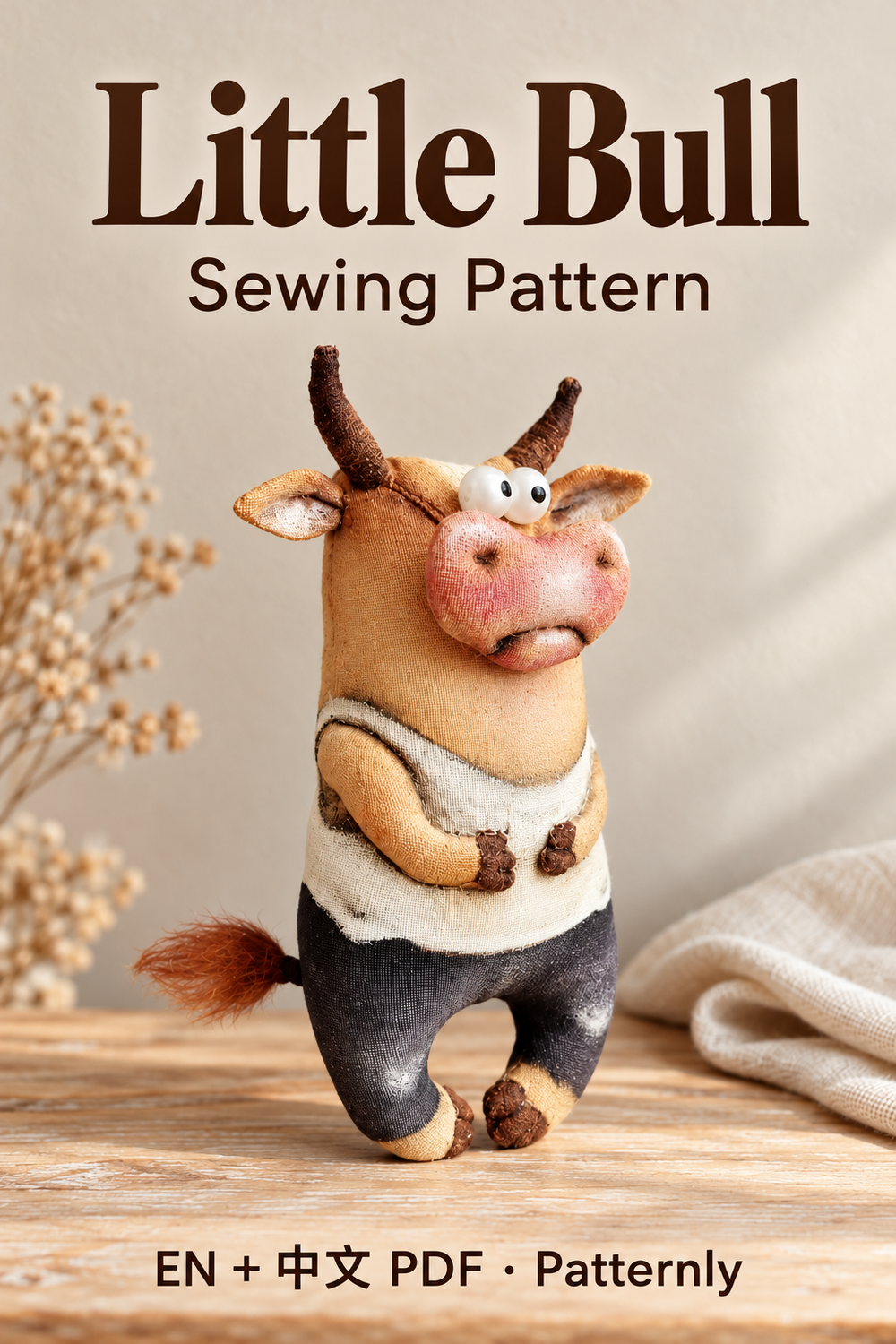 Little Bull Sewing Pattern cover