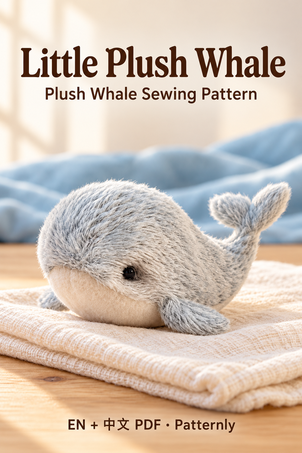 Little Plush Whale Sewing Pattern cover