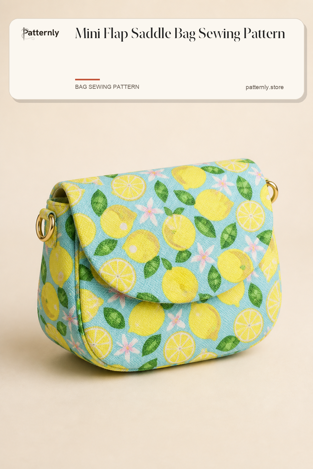 Mini Flap Saddle Bag Sewing Pattern cover