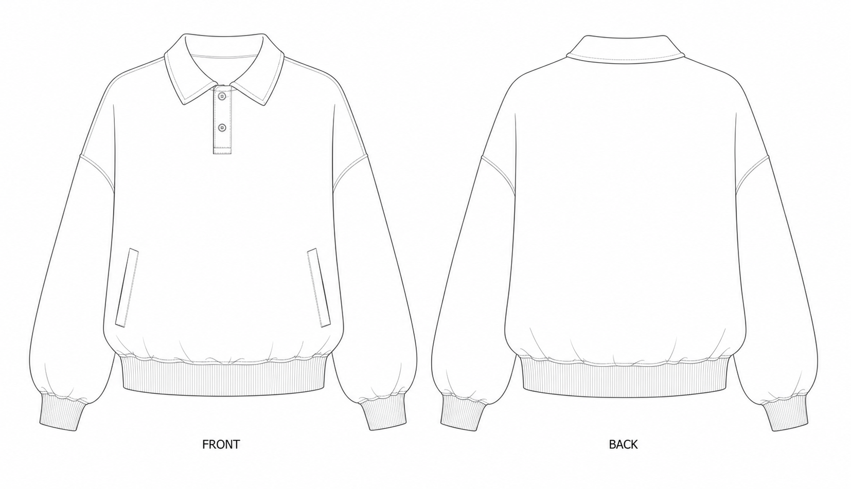 pattern-1004 front and back technical drawing