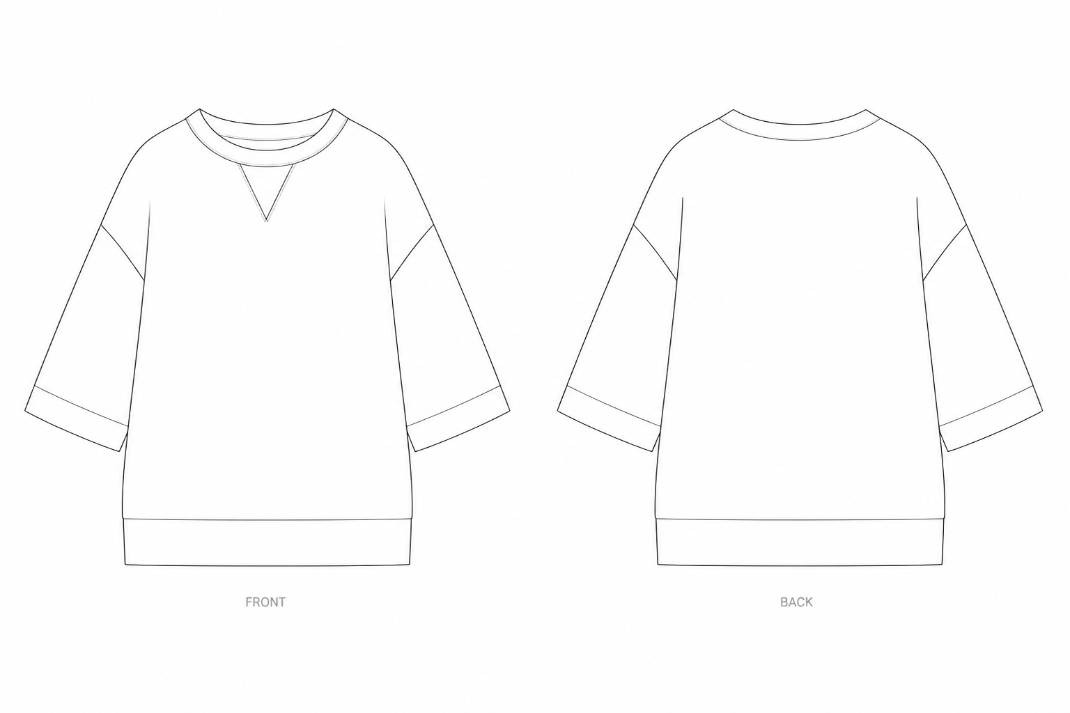 pattern-1089 front and back technical drawing