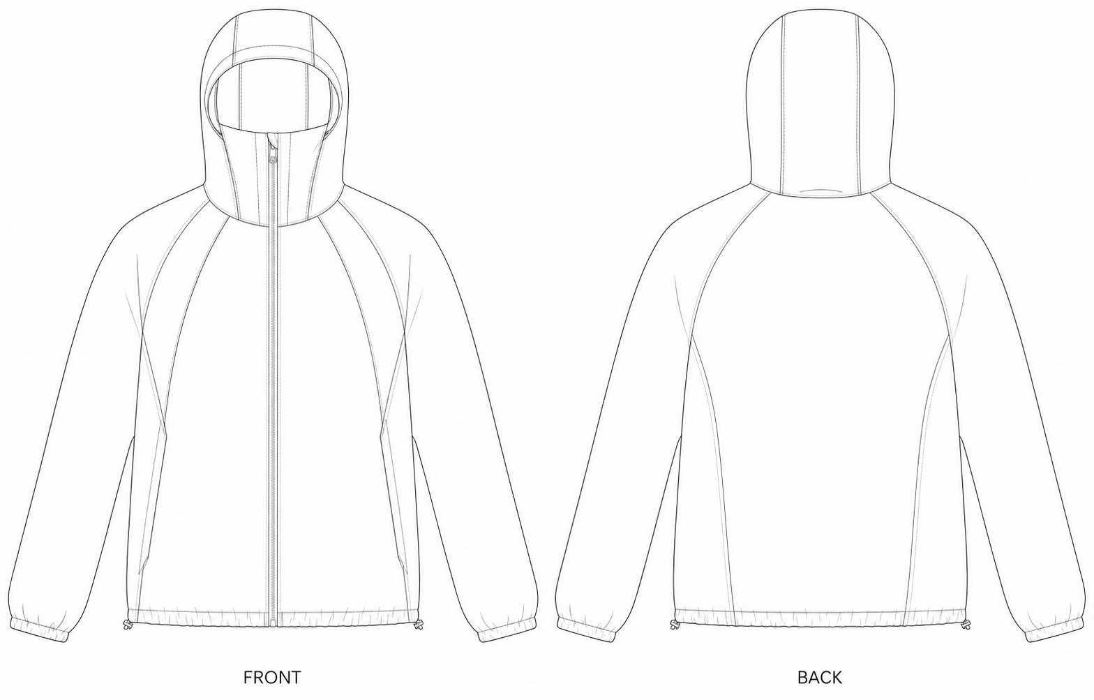 pattern-1110 front and back technical drawing