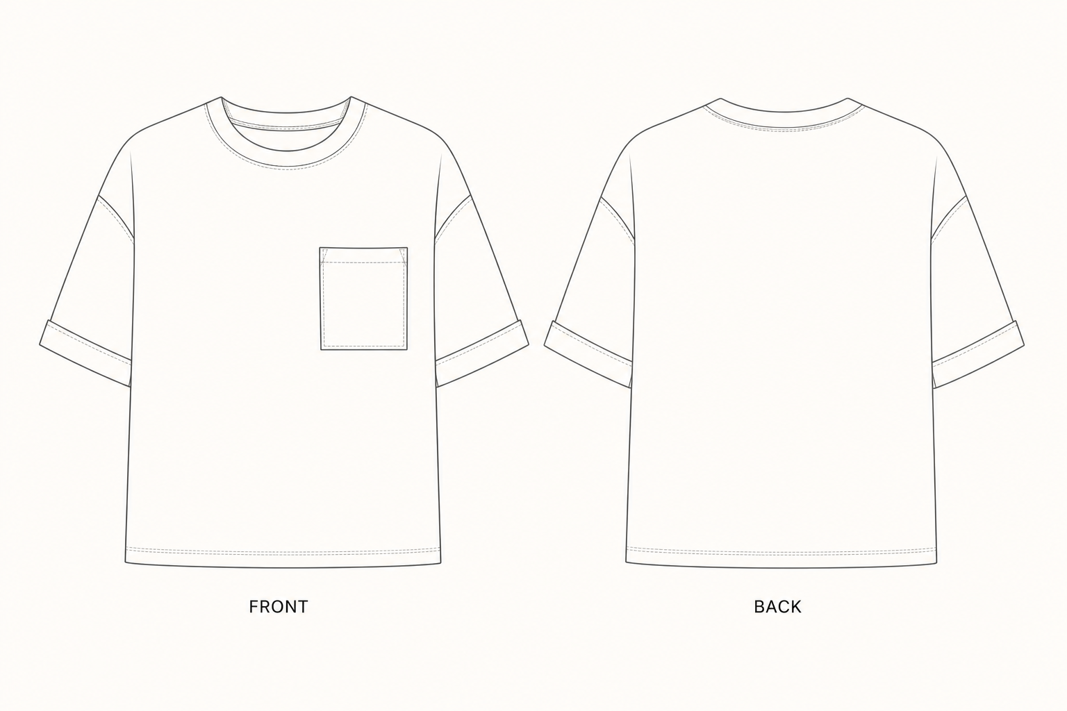 pattern-1130 front and back technical drawing