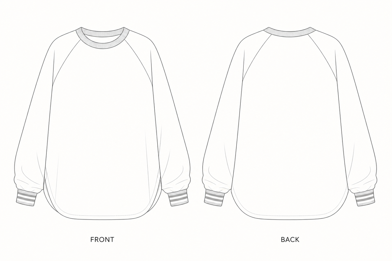 pattern-1217 front and back technical drawing