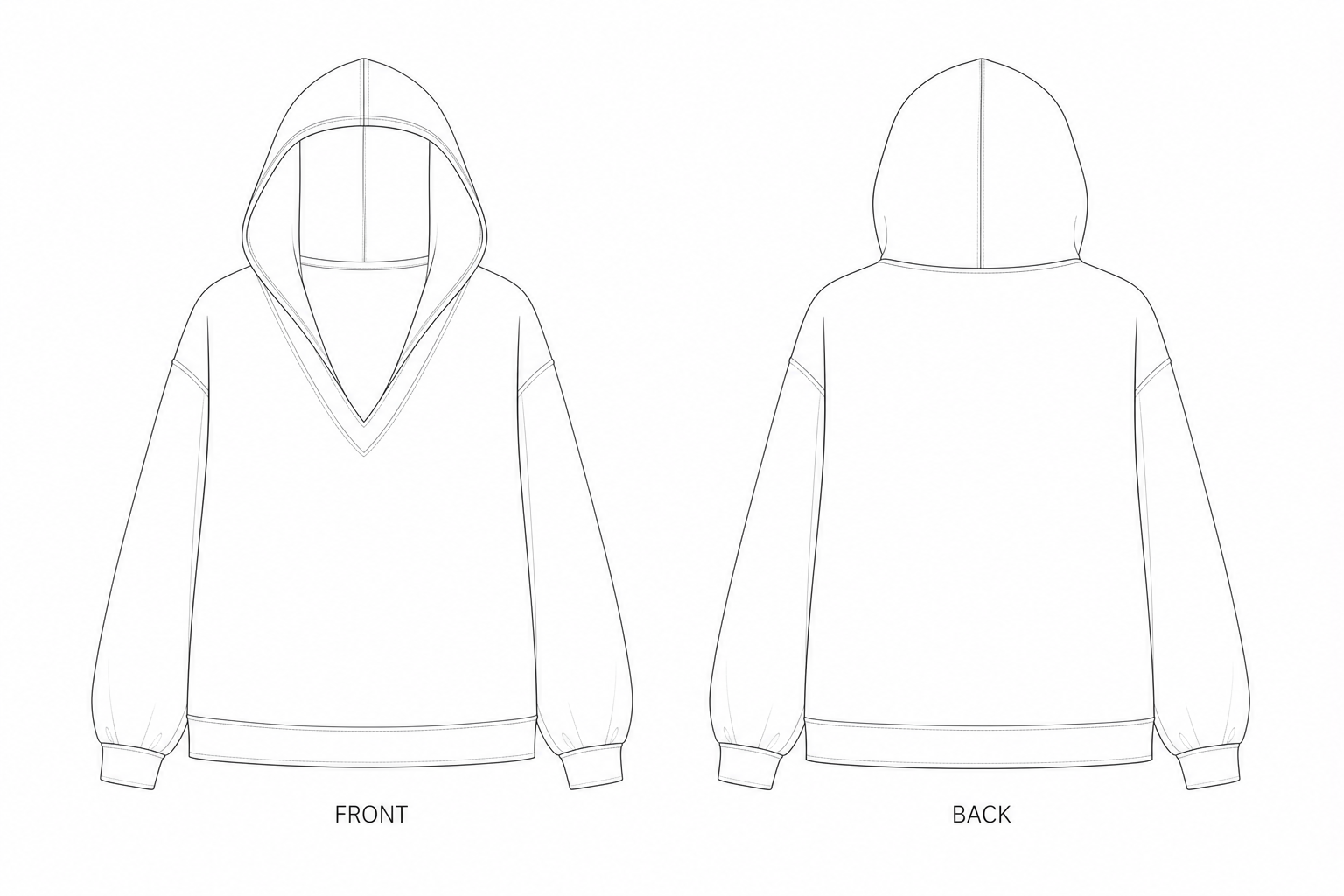 pattern-1225 front and back technical drawing