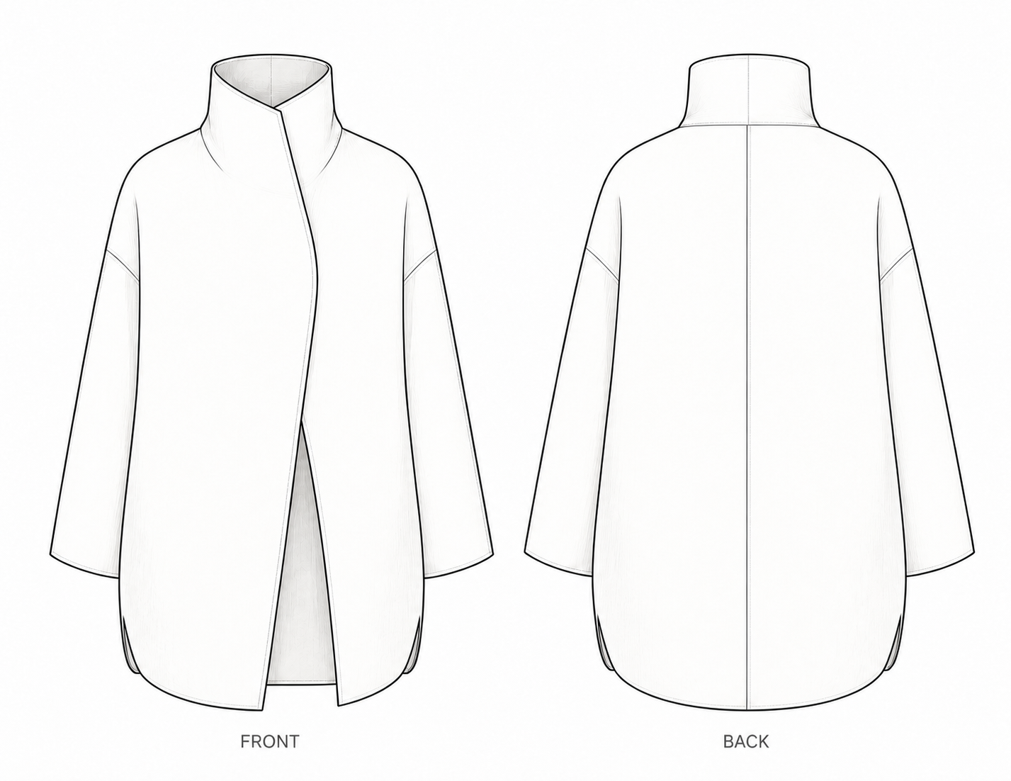 pattern-1281 front and back technical drawing