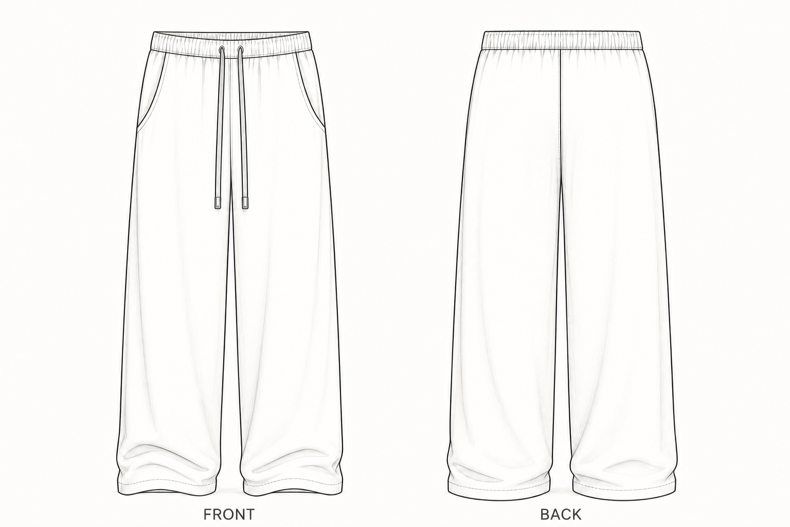 pattern-1298 front and back technical drawing