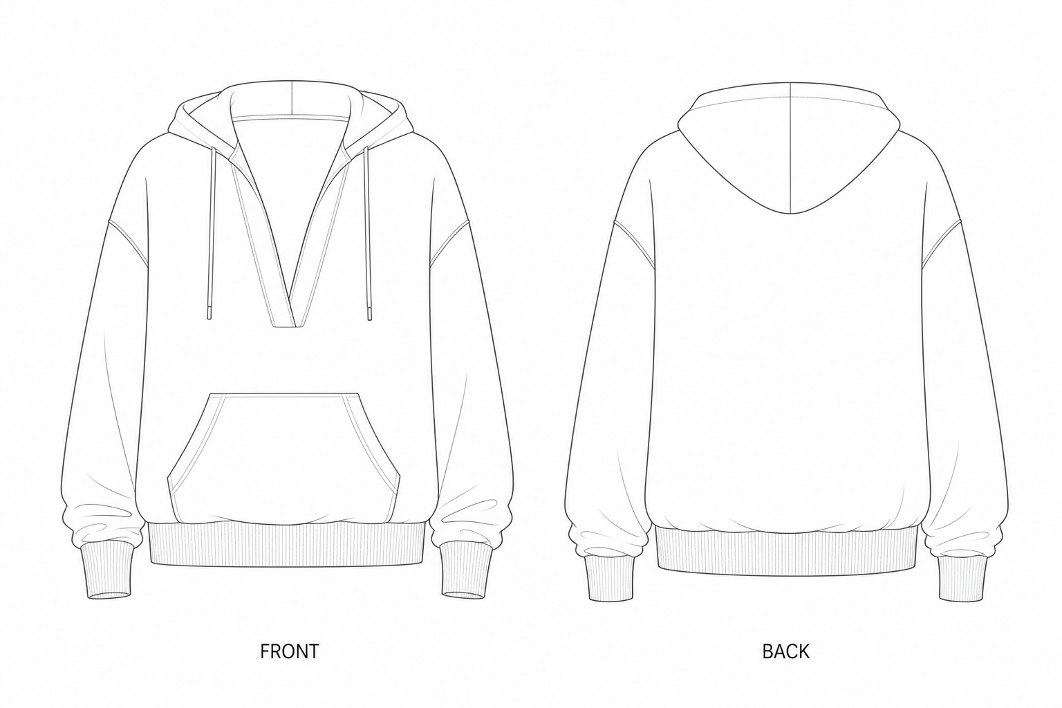 pattern-1326 front and back technical drawing