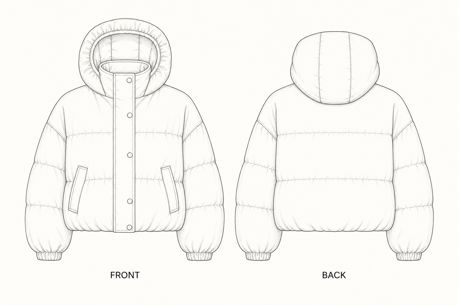 pattern-1329 front and back technical drawing