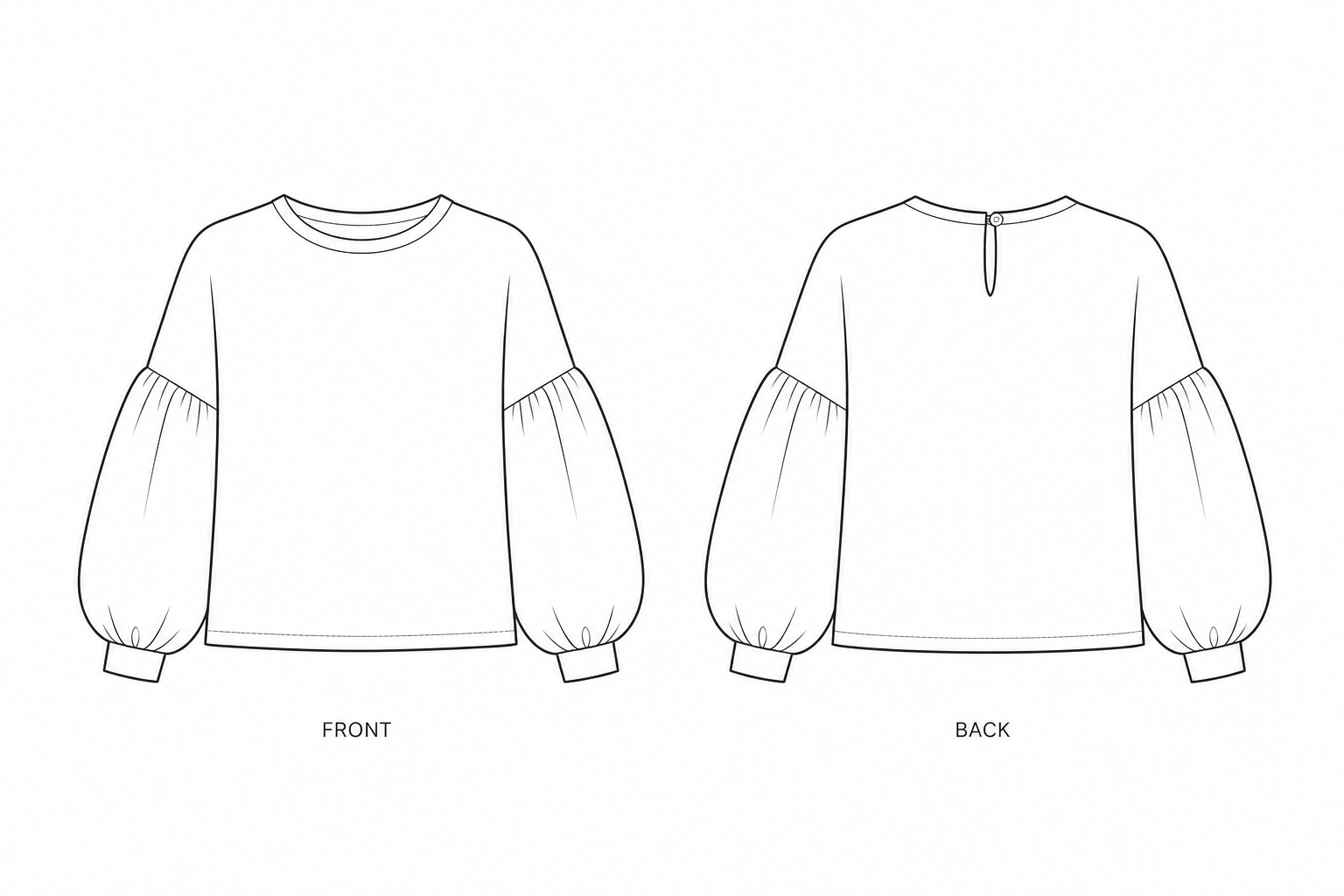 pattern-1367 front and back technical drawing