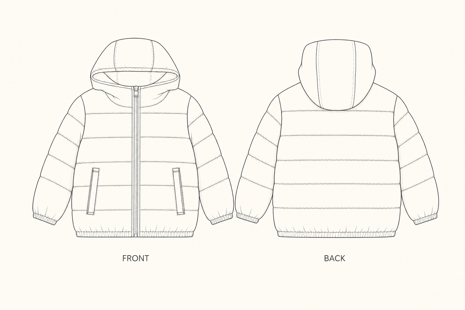 pattern-137 front and back technical drawing