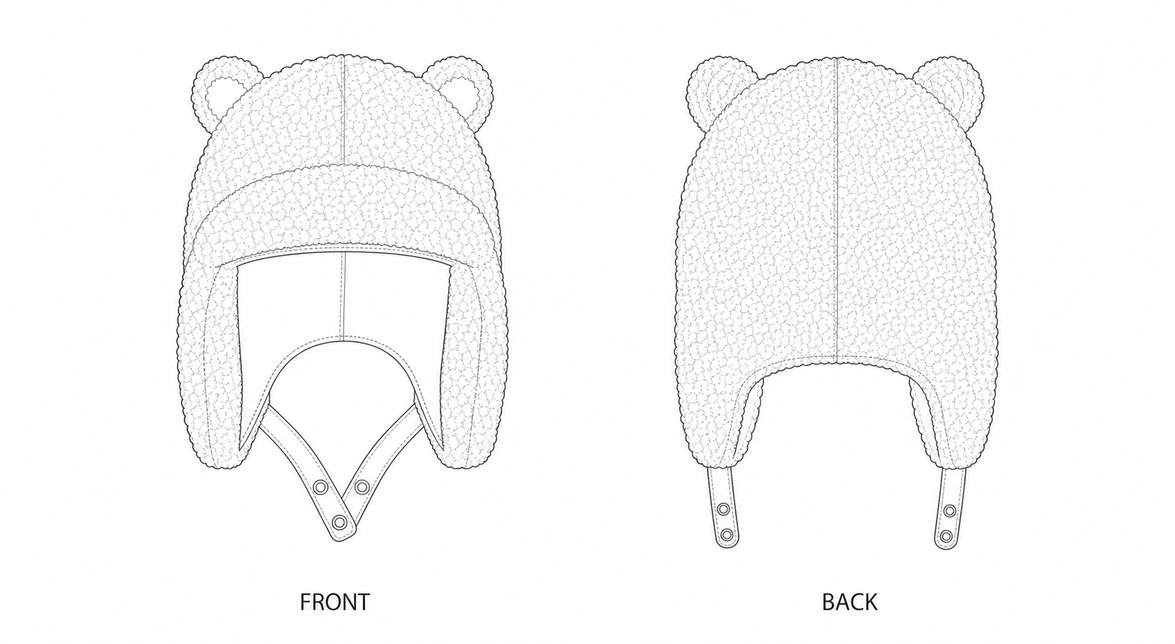 139 Accessories Sewing Pattern front and back technical drawing