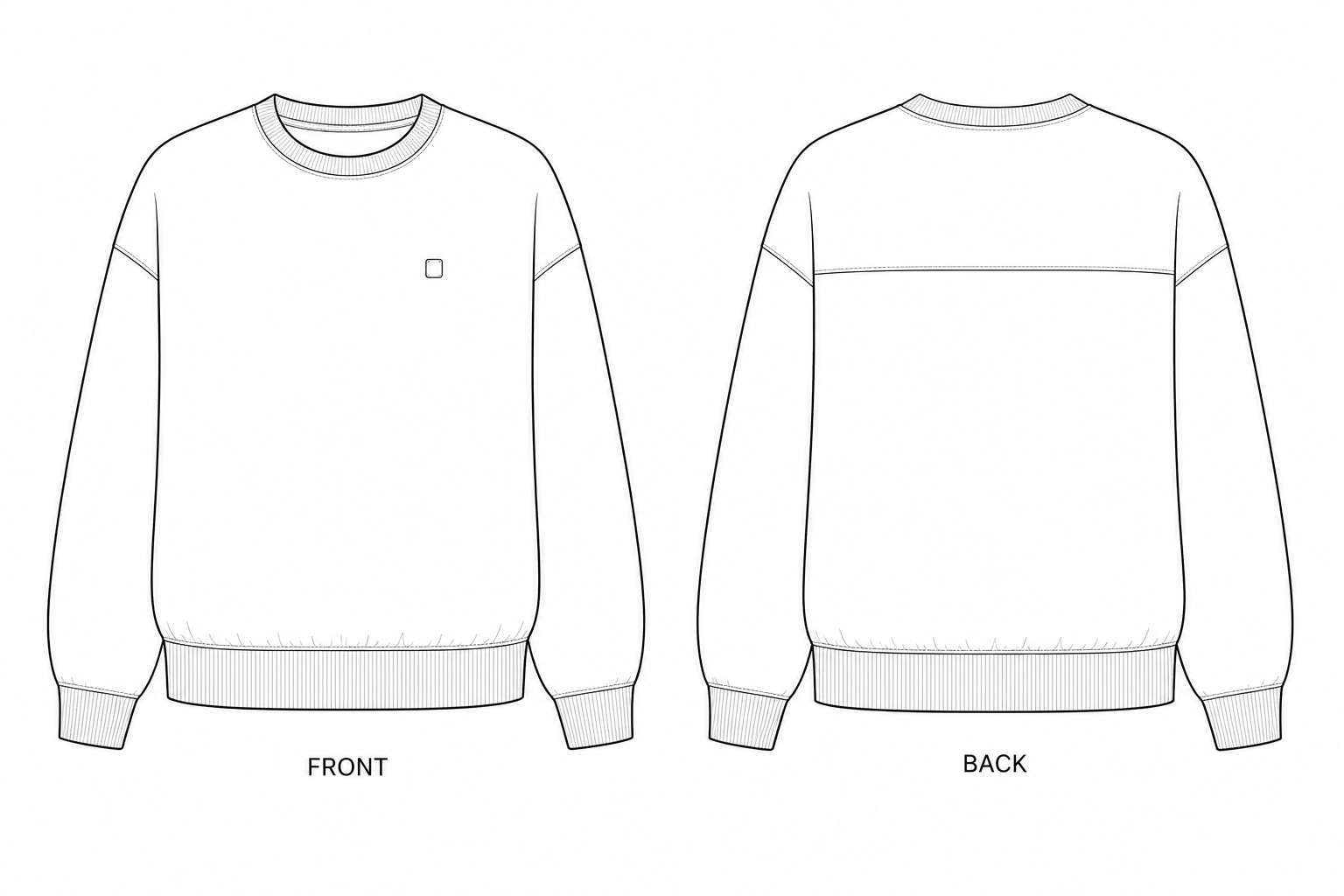 pattern-1399 front and back technical drawing