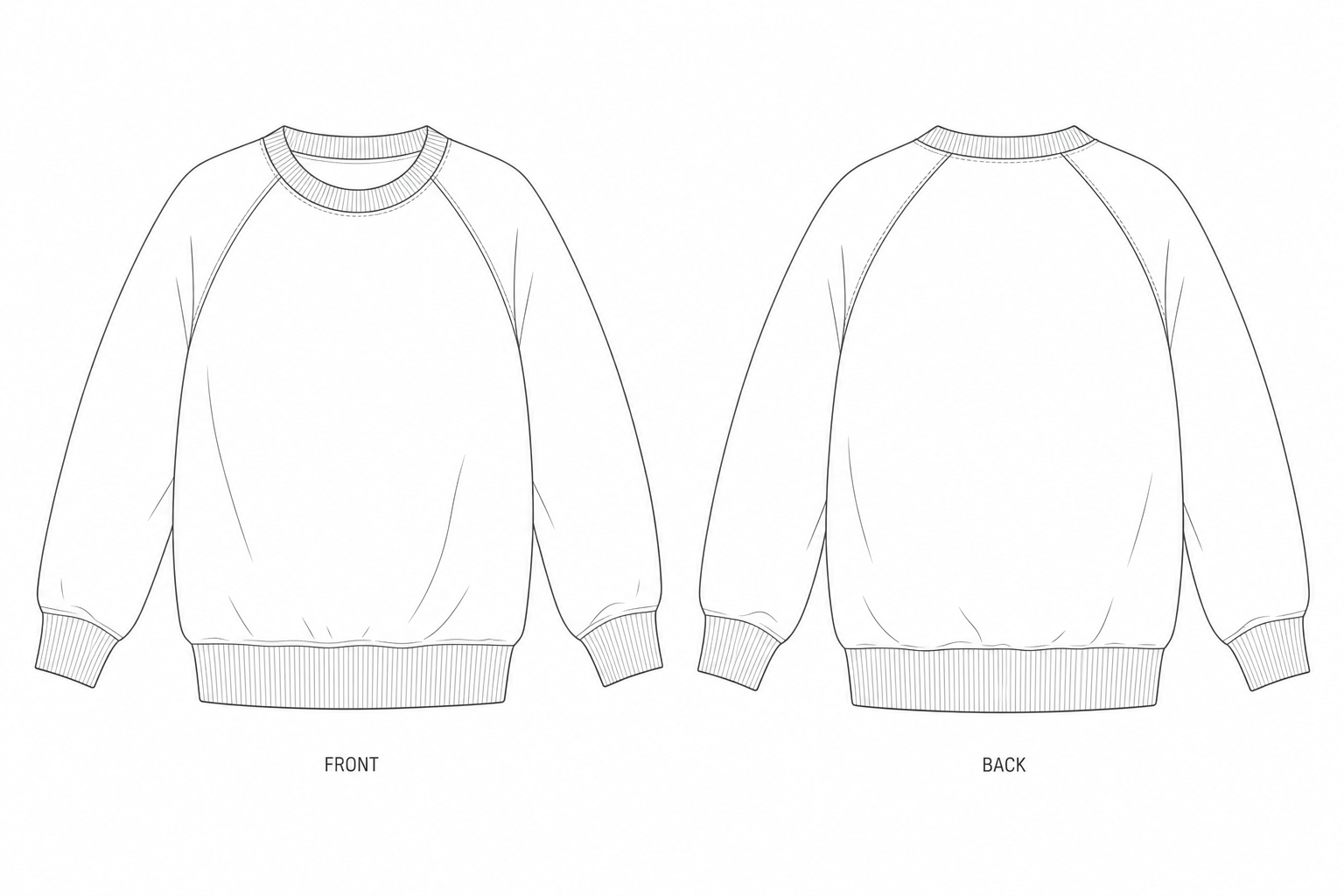 pattern-140 front and back technical drawing