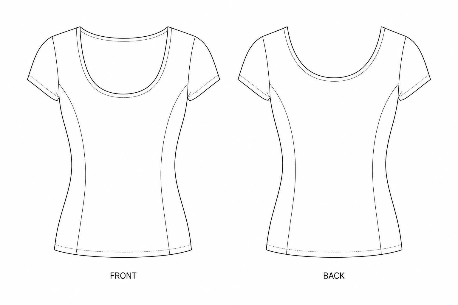 pattern-1426 front and back technical drawing