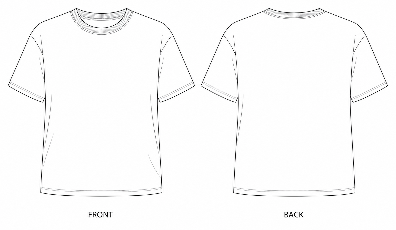 163 T-shirt Sewing Pattern | Kids Bear Graphic T-shirt front and back technical drawing