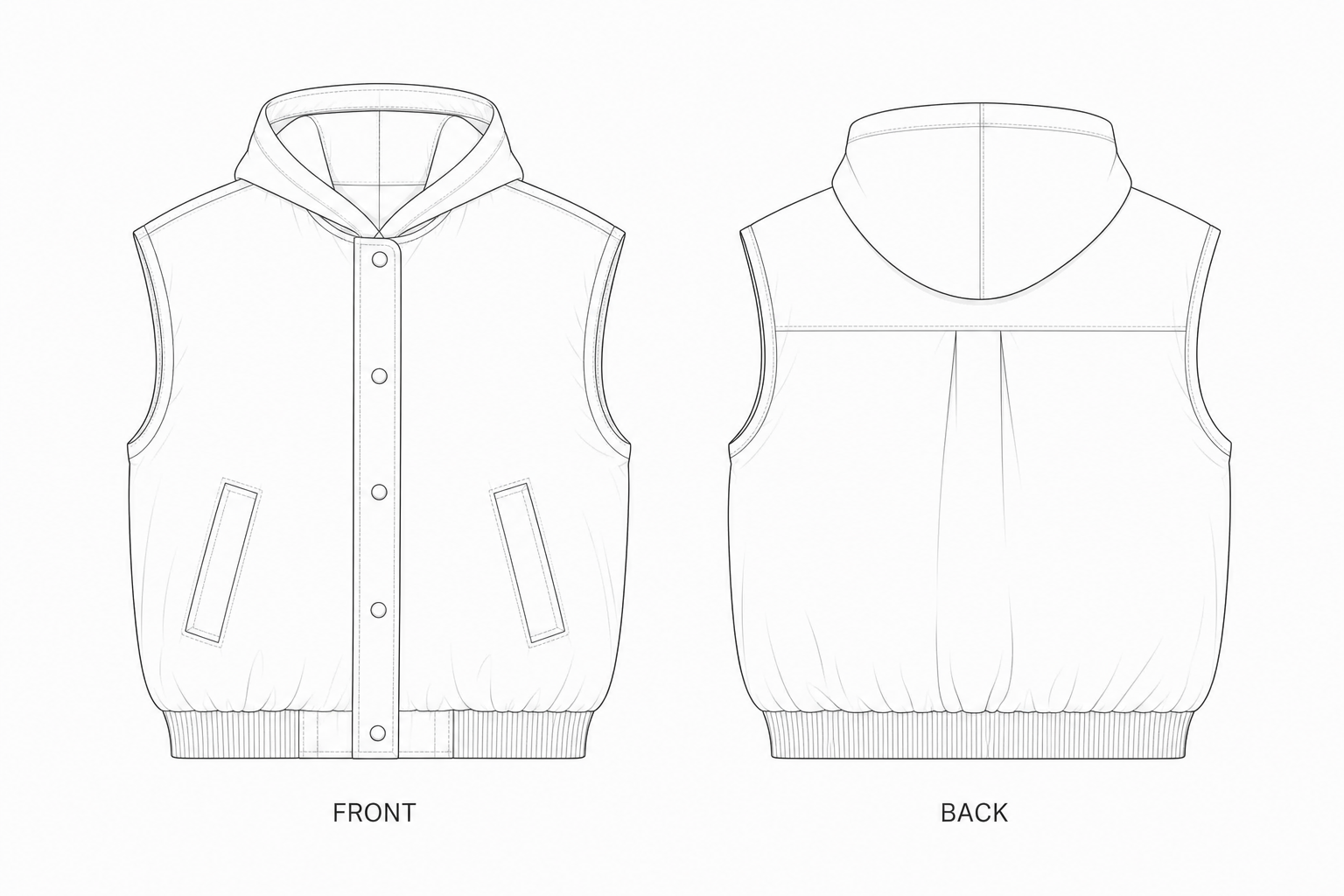pattern-183 front and back technical drawing