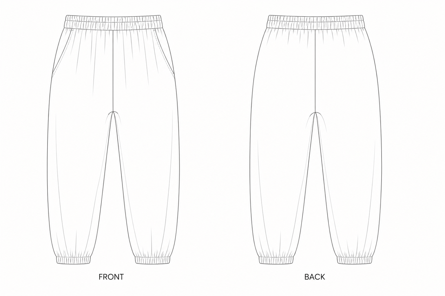pattern-19002 front and back technical drawing