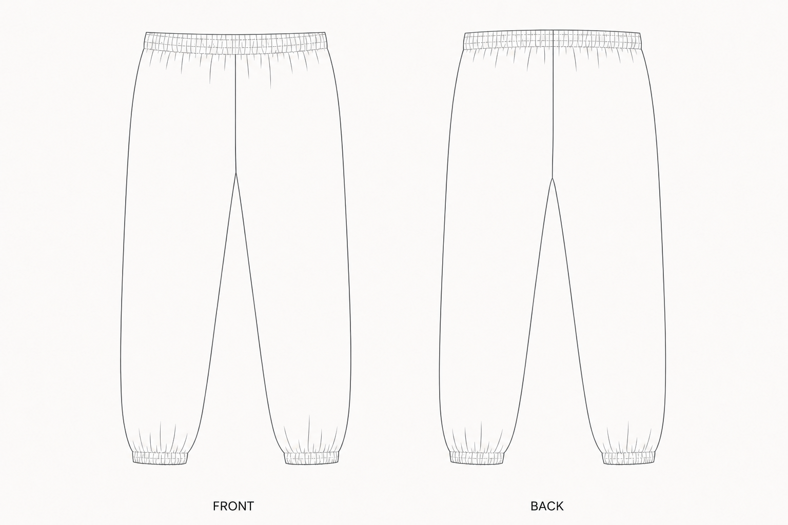 pattern-1993 front and back technical drawing