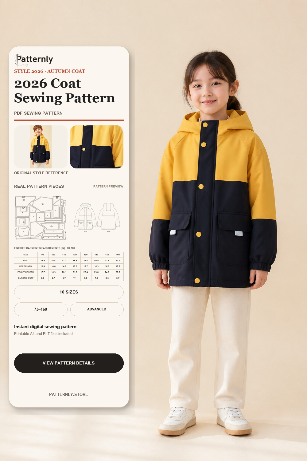 Children's Hooded Jacket Sewing Pattern 2026 cover
