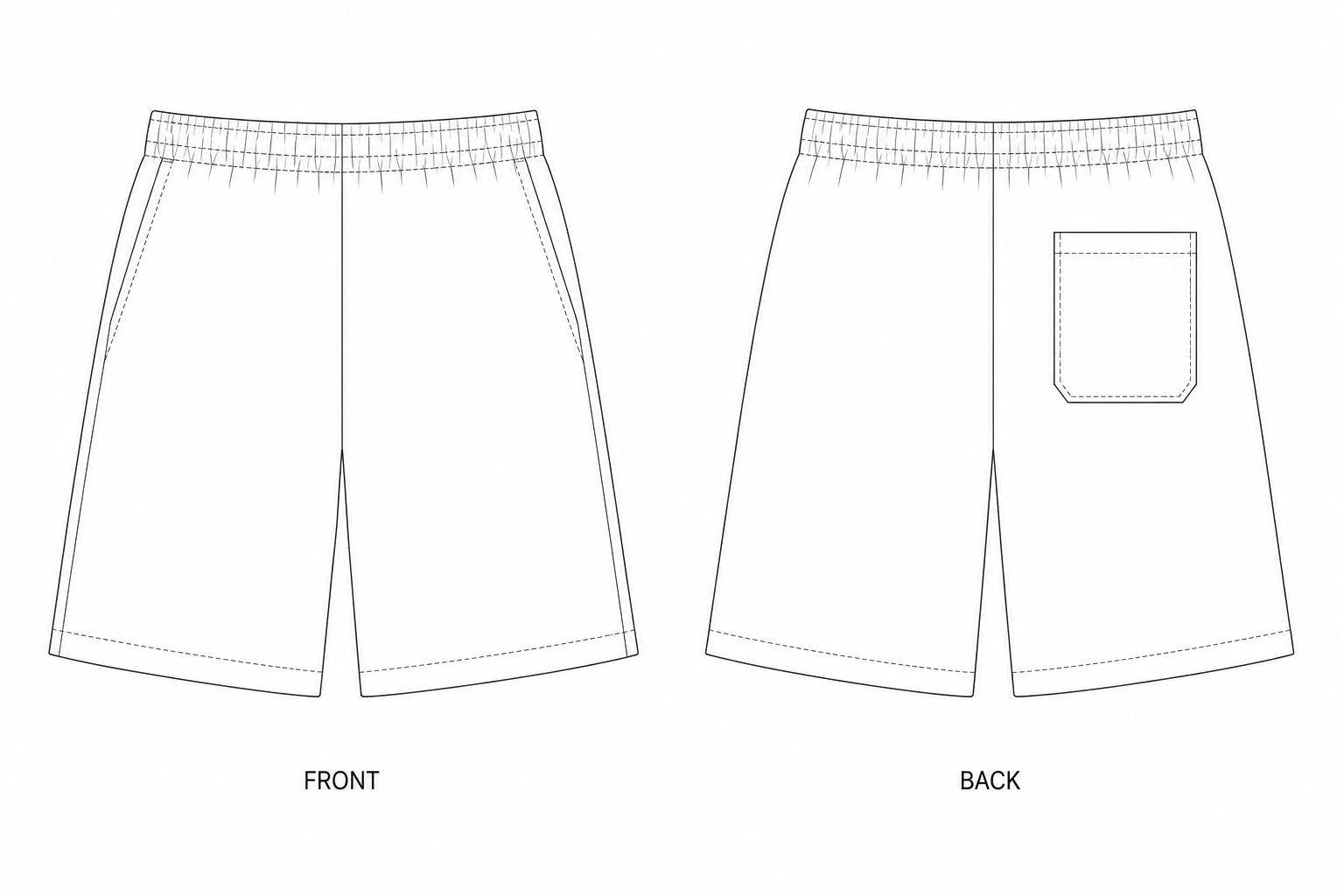 pattern-2104 front and back technical drawing