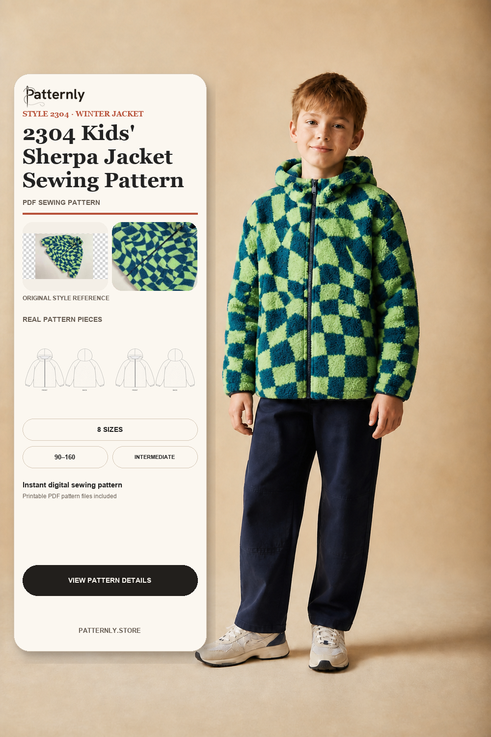 2304 Kids' Sherpa Jacket Sewing Pattern cover