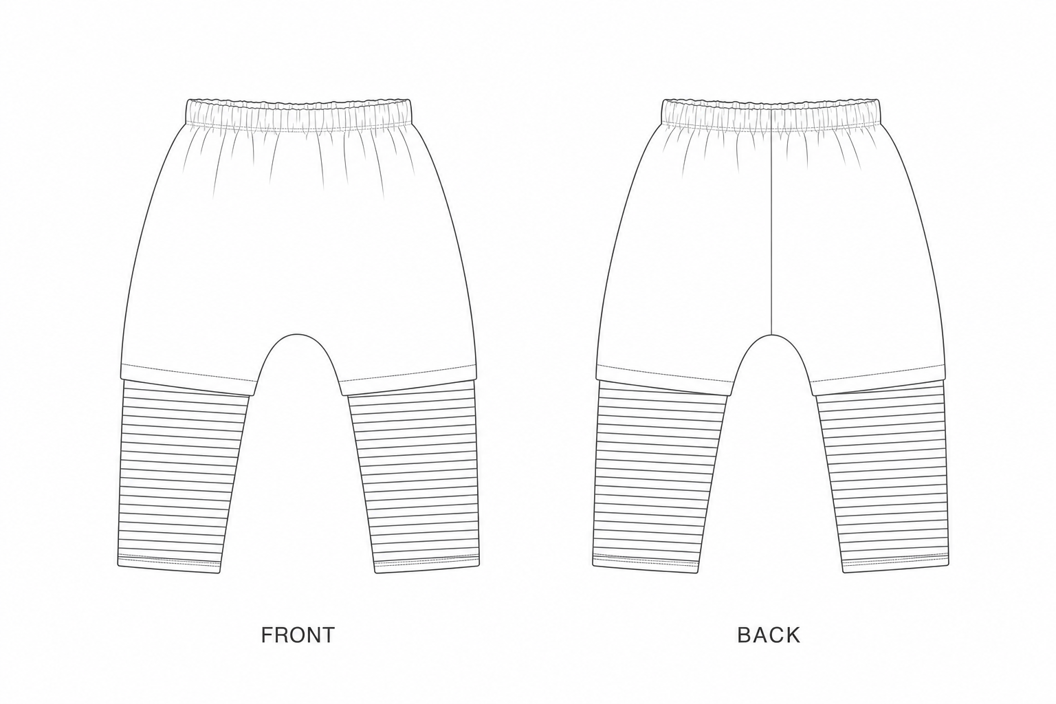 pattern-2306 front and back technical drawing