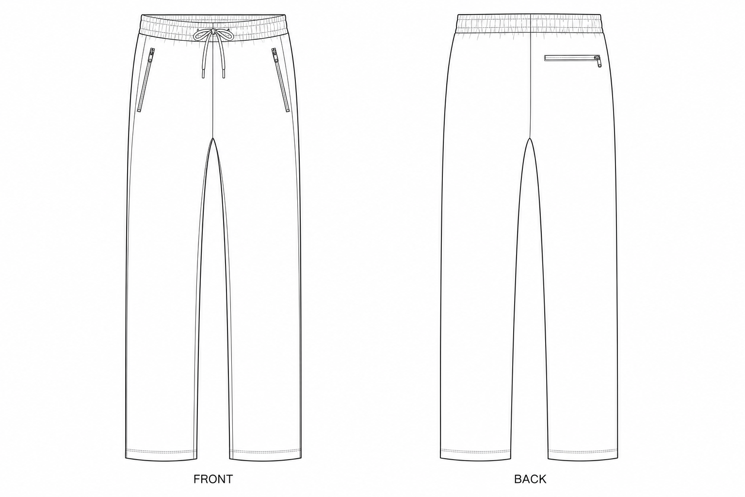 pattern-2327 front and back technical drawing
