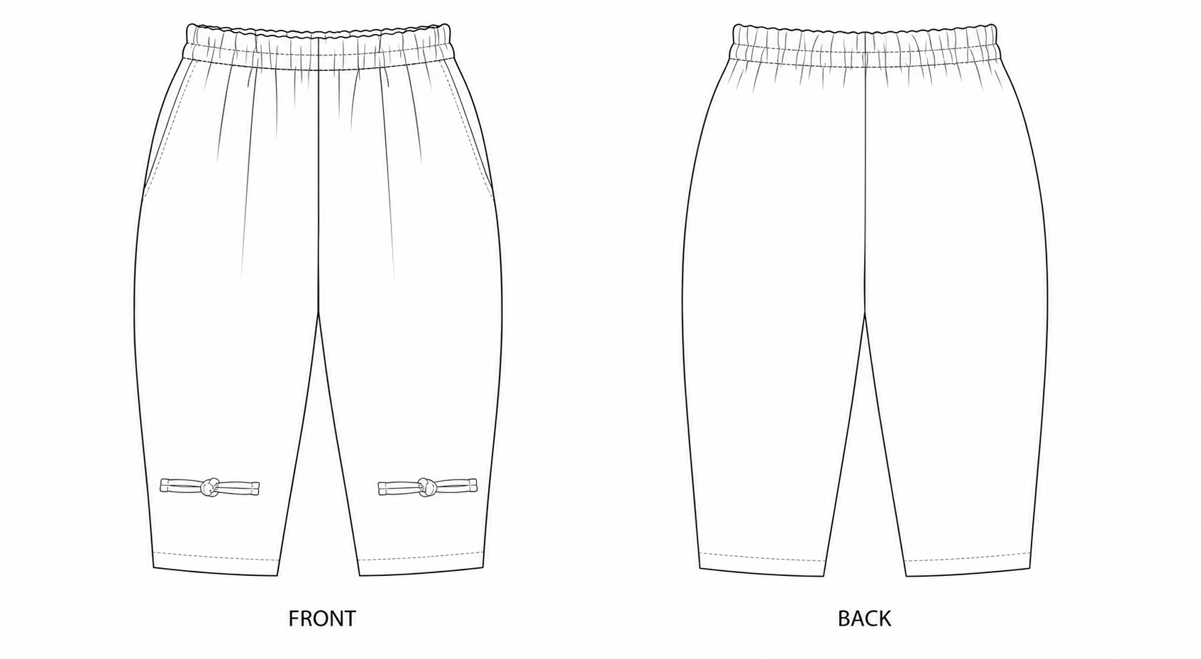 pattern-2355 front and back technical drawing