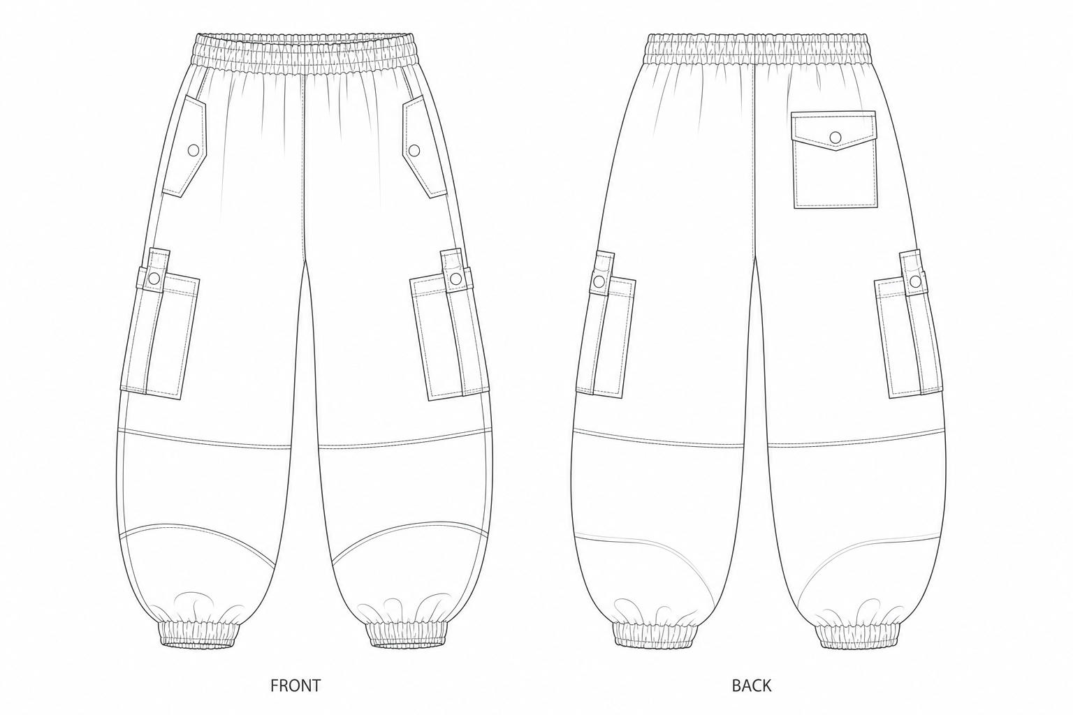 pattern-2408 front and back technical drawing