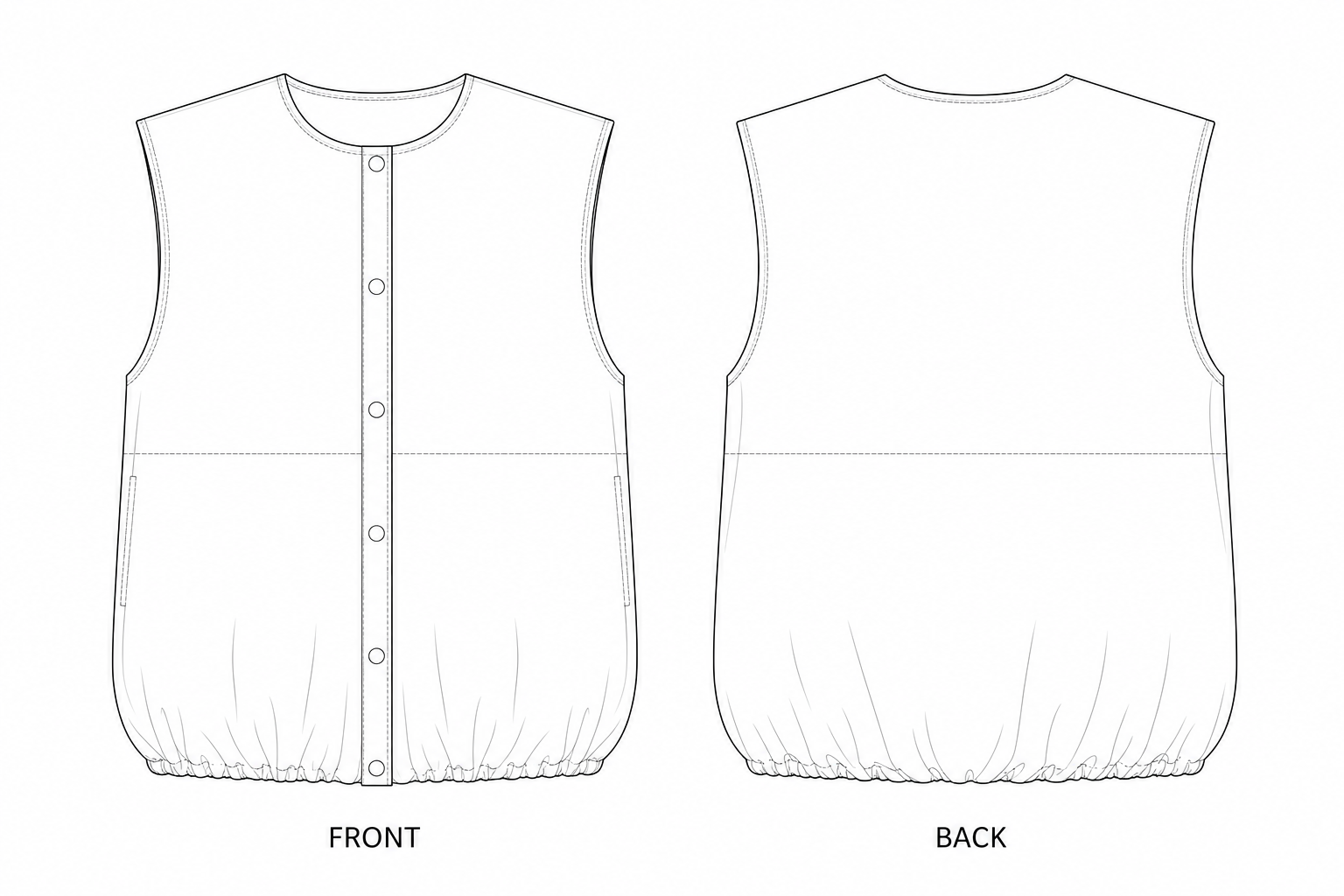 pattern-2512 front and back technical drawing