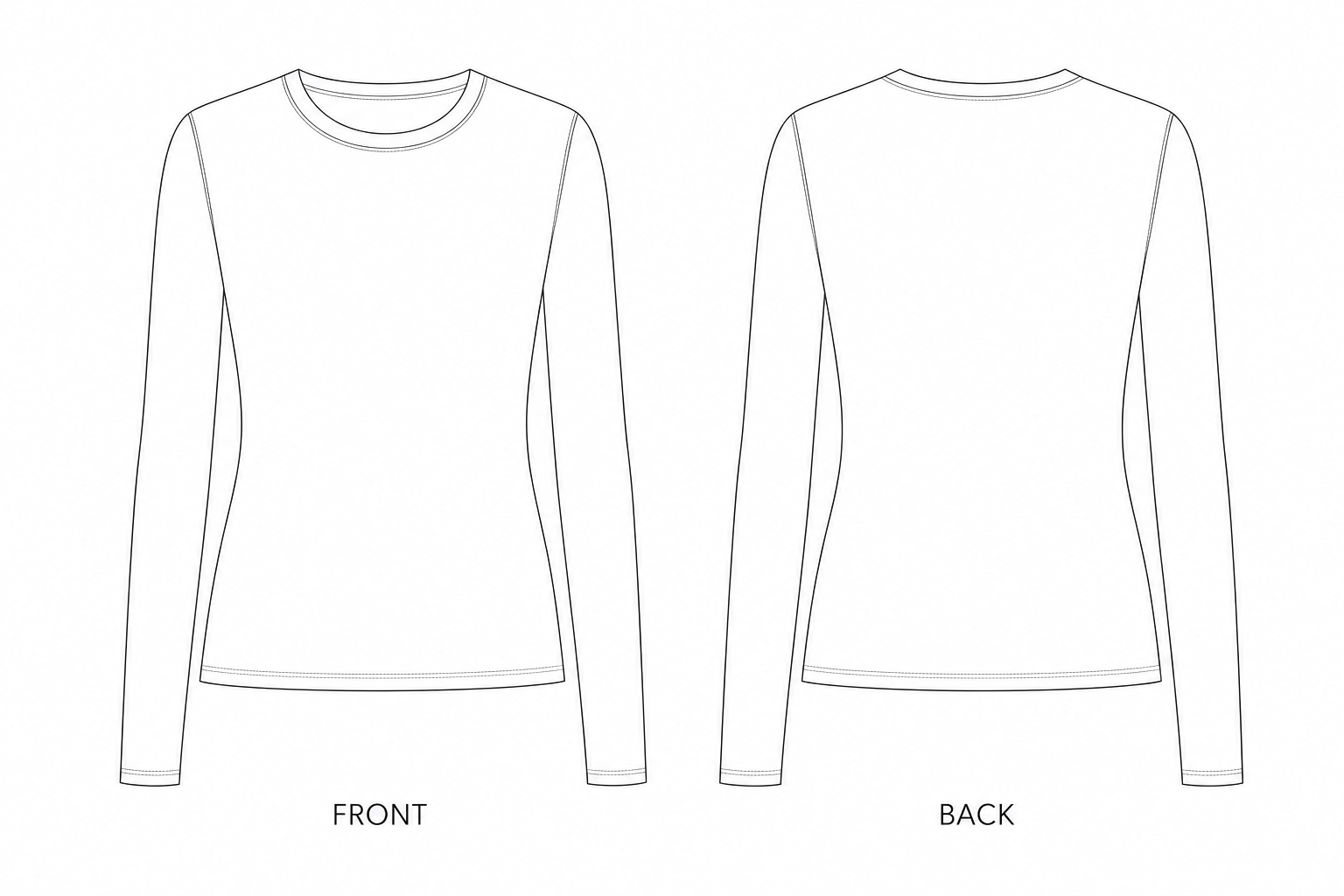 pattern-2526 front and back technical drawing
