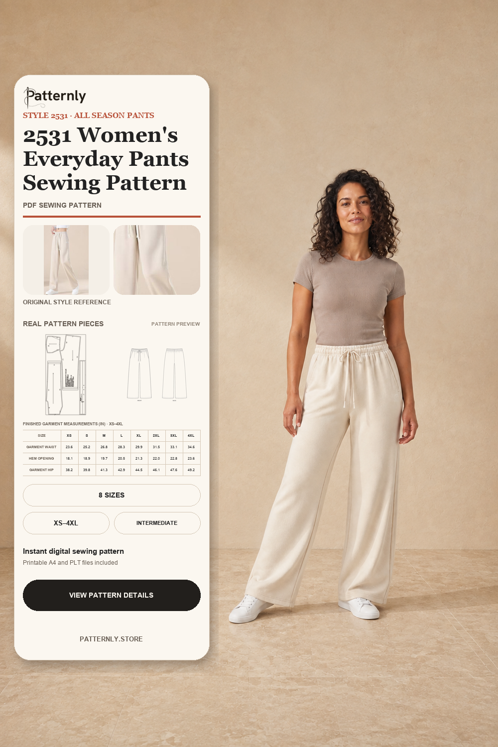 2531 Women's Everyday Pants Sewing Pattern cover