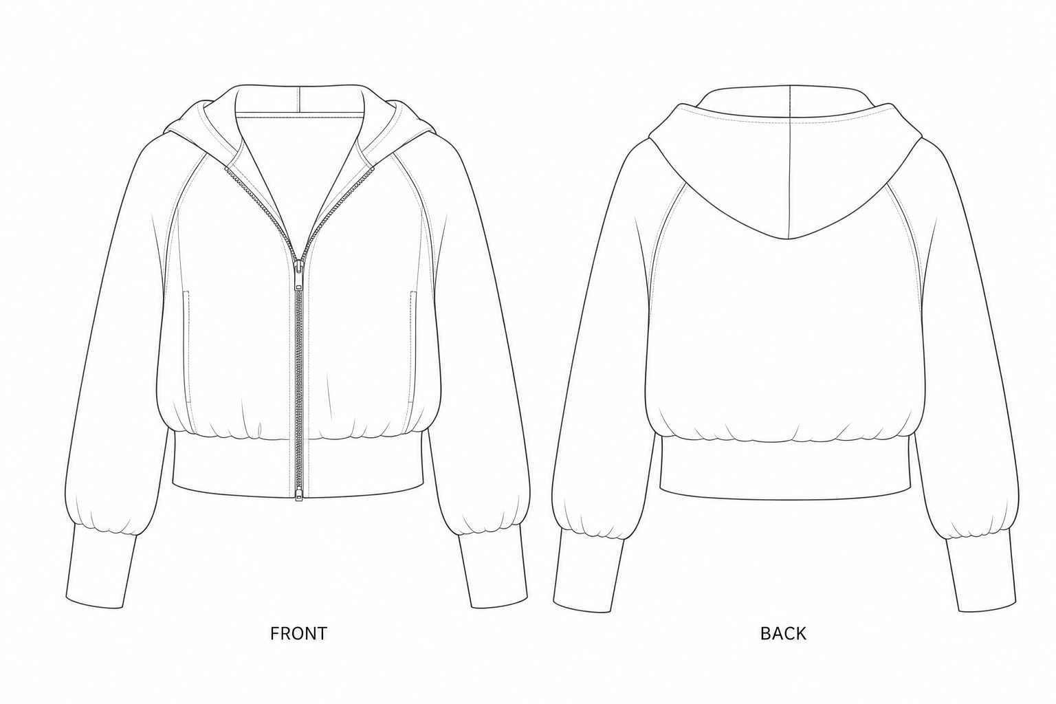 pattern-2537 front and back technical drawing