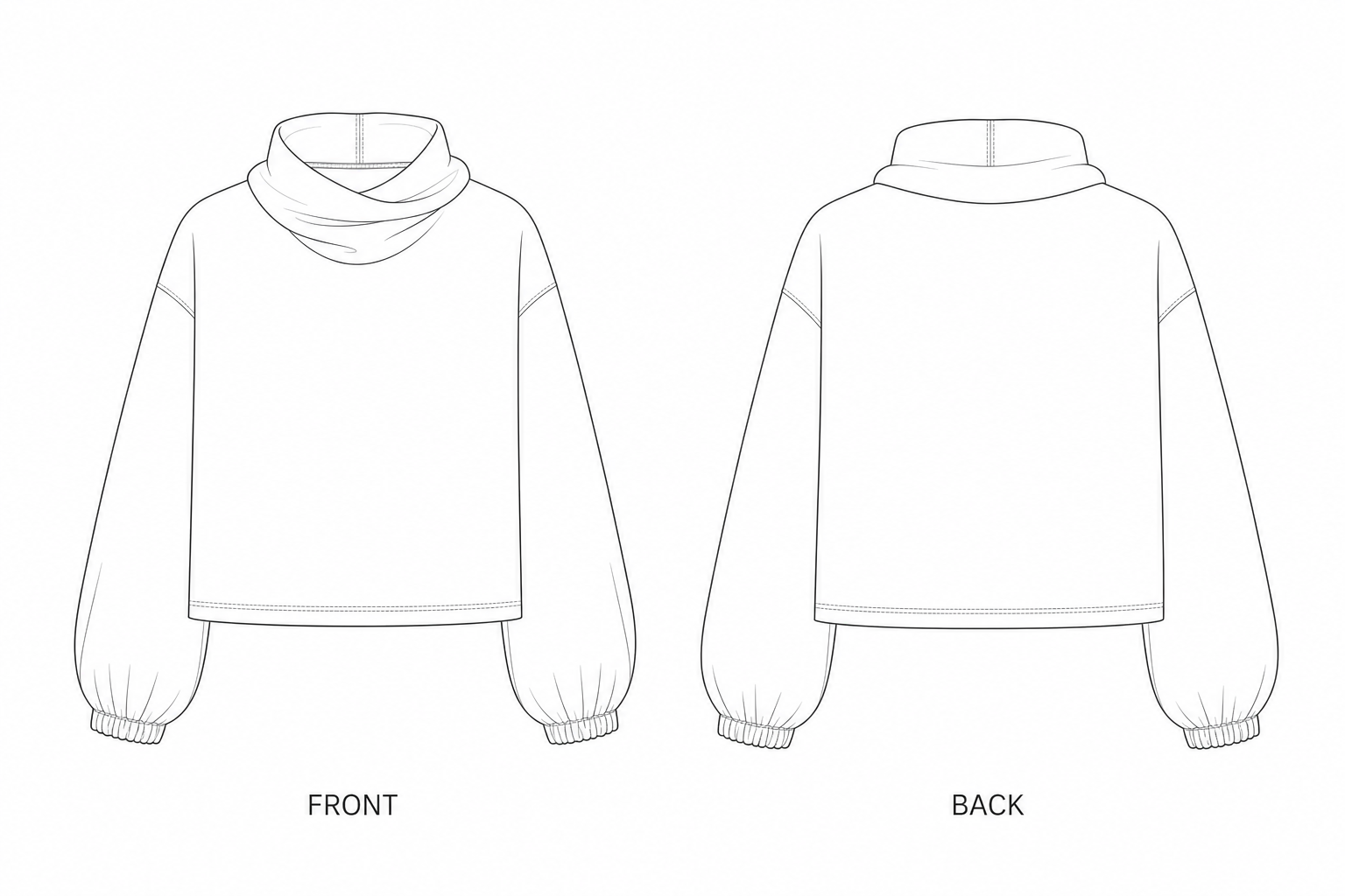 pattern-2557 front and back technical drawing