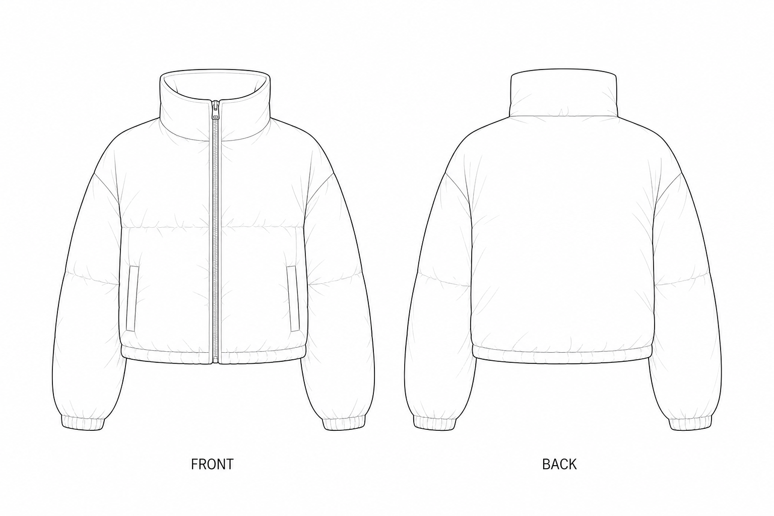 pattern-2568 front and back technical drawing