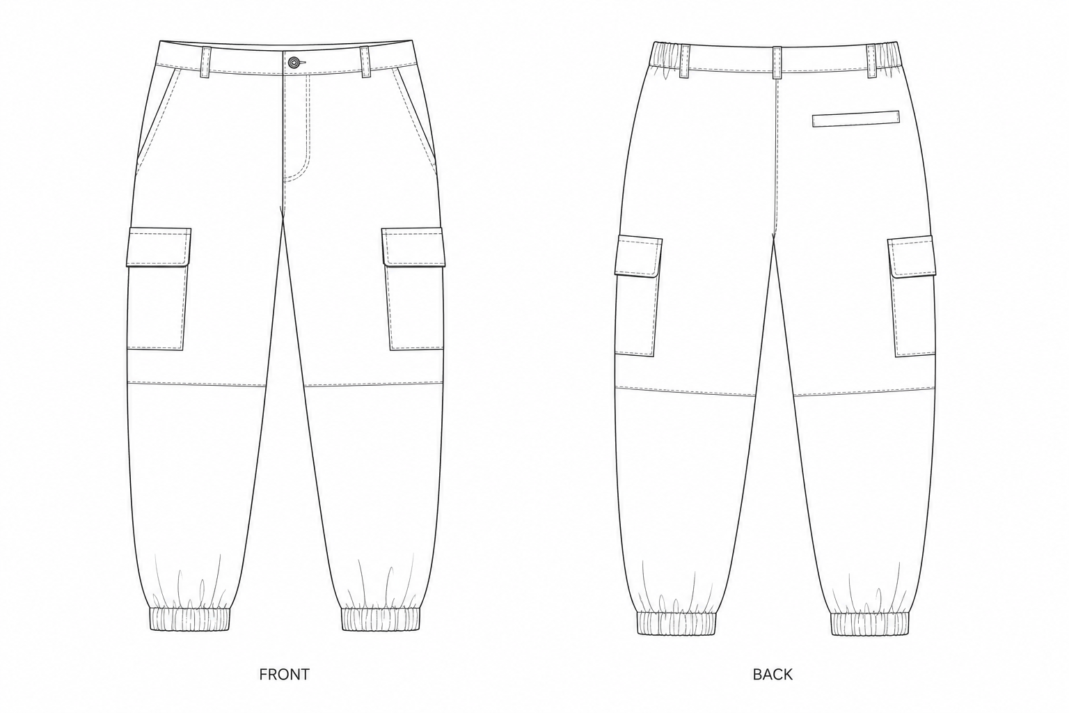 pattern-315 front and back technical drawing
