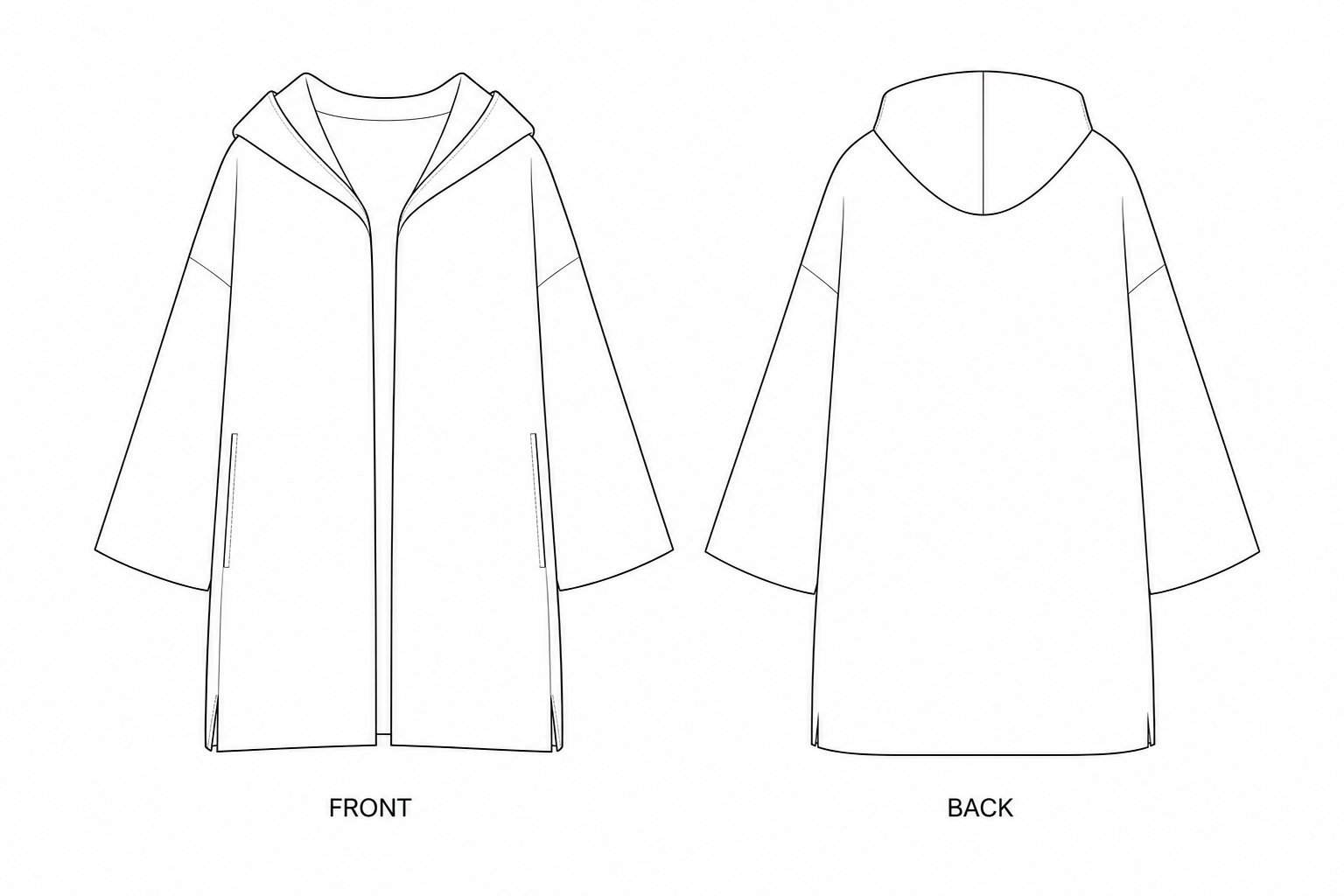 pattern-359 front and back technical drawing