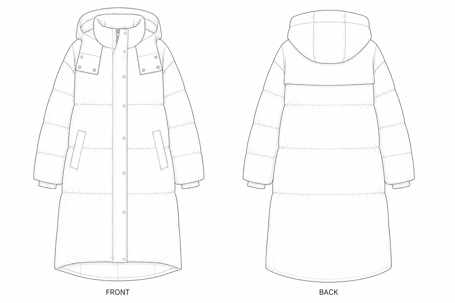 pattern-488 front and back technical drawing